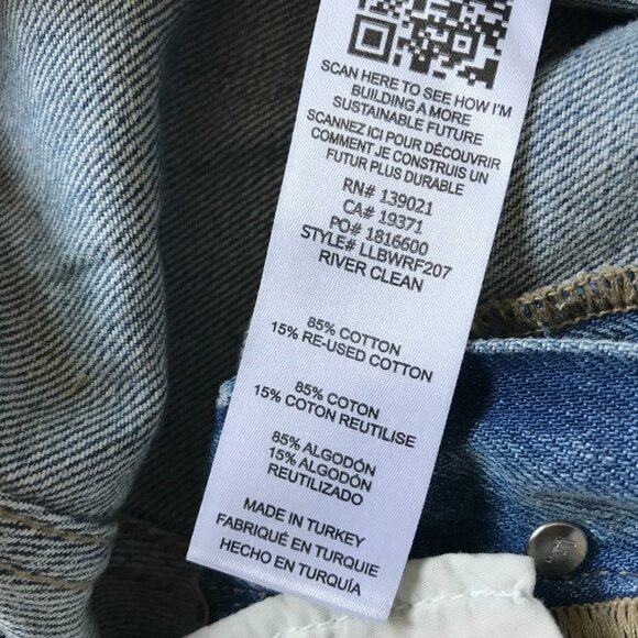 Frame Le Low Baggy Wide Leg Jeans Womens 32 Blue Relaxed Fit Button Fly Y2K Boho - Picture 9 of 14